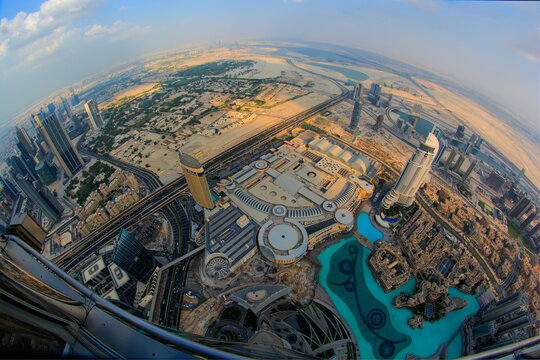 view from Burj Khalifa Dubai