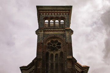 Old ruined brick church in Uruguay