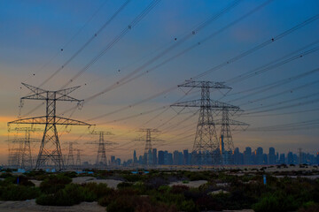 power lines in Dubai