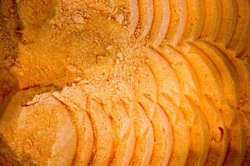 Colorful dry tea or spices at turkish market close up