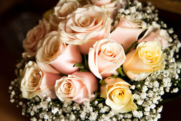 bridal bouquet. beautiful bouquet of flowers. wedding concept