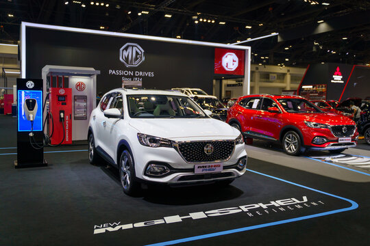 New MG HS PHEV Plug-in Hybrid is a Crossover compact SUV on display in 42th Bangkok International Motor Show 2021 at  IMPACT Exhibition and Convention Center.