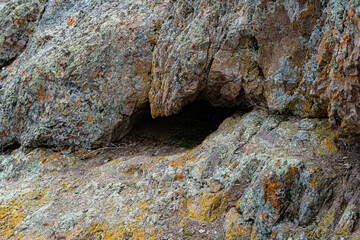 Rocky Mountains. caves in the rocky mountains. nature of central asia.