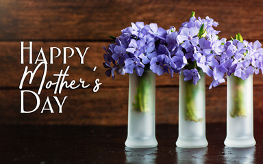 flowers composition  and wishing text card happy mother's day. Romantic date, invitation, sweet wish concept