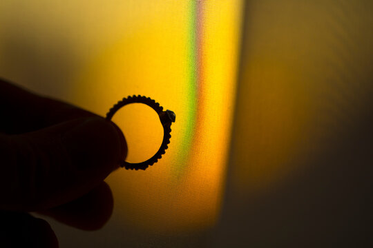 Golden ring. Love concept. Wedding. 