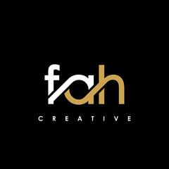 FAH Letter Initial Logo Design Template Vector Illustration