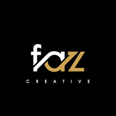 FAZ Letter Initial Logo Design Template Vector Illustration