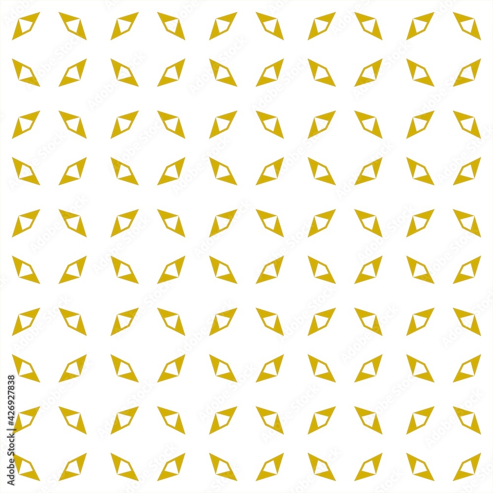 Poster abstract of rhombus pattern. design grid of seamless gold on white background. design print for illu