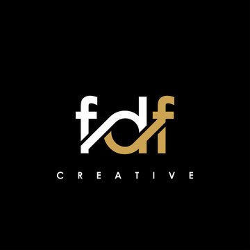 FDF Letter Initial Logo Design Template Vector Illustration
