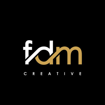 FDM Letter Initial Logo Design Template Vector Illustration