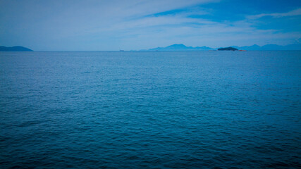 Obraz premium Panoramic view of the sea from Angra dos Reis Bay, Atlantic Ocean, Rio de Janeiro - Brazil