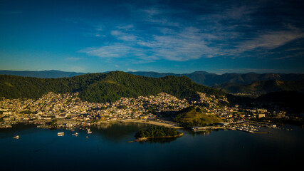Panoramic view of the city of Angra dos Reis and its beaches, Rio de Janeiro - Brazil