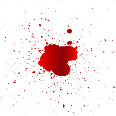 red blot isolated on white