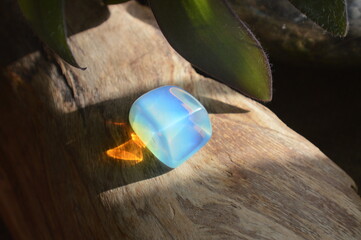 opalite sintetic mineral on collection