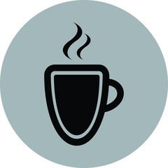 Media Icon drinking glass, for websites and applications