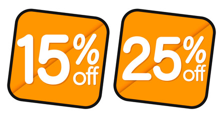 Set Sale banners design template, discount tags, online store promotion icons, vector illustration