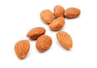 Almonds isolated on white background