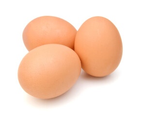 Fototapeta na wymiar Raw eggs isolated on white background
