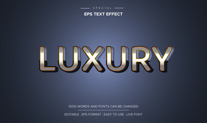 Luxury text effect on black background