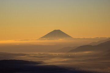 sunset over the pyramids