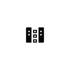 radio logo icon design with black colour