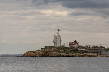 Border post in Sevastopol. Control room at the exit from Streletskaya Bay.