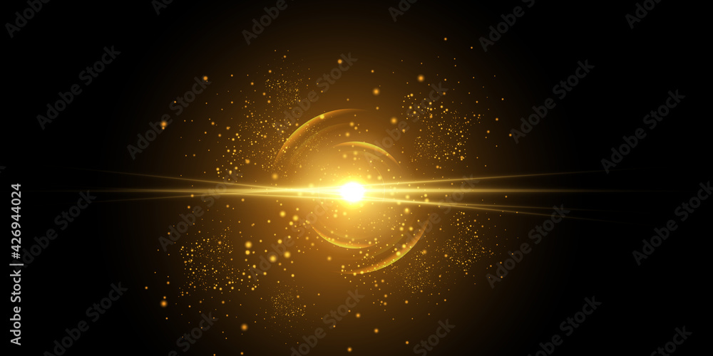 Aufkleber light speed in space vector background. luminous lights in the night sky. vector illustration of rad