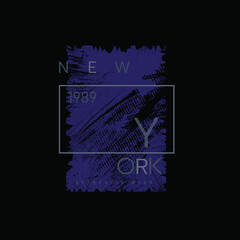 Vector illustration of graphic lettering, New York, creative clothing, perfect for t-shirt designs, shirts, hoodies, etc.