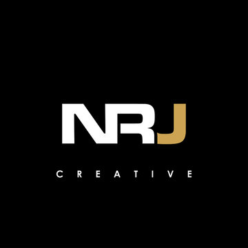 NRJ Letter Initial Logo Design Template Vector Illustration
