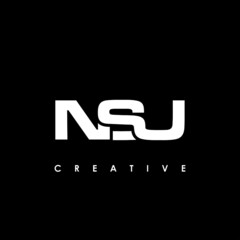 NSU Letter Initial Logo Design Template Vector Illustration
