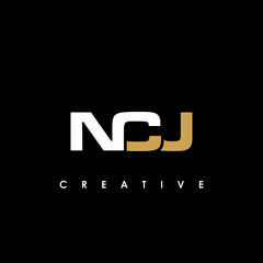 NCJ Letter Initial Logo Design Template Vector Illustration