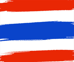 Flag of Thailand. Flag in grungy style. Independence Thai Day. vector EPS Illustration.
