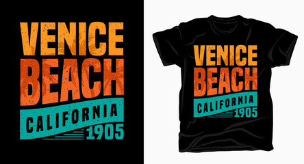 Venice beach california typography for t shirt design