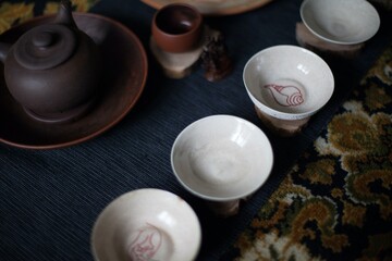 utensils for traditional tea drinking