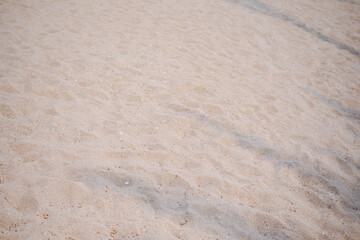 Wave sand beach with shadow at coast on sea for background. tourist travel summer in holidays concept.
