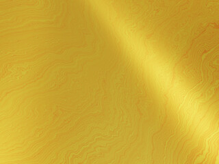3D rendering. Abstract wavy gold background
