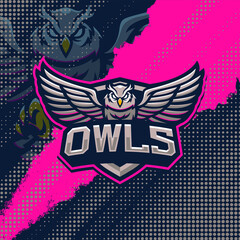 Owls mascot logo design illustration