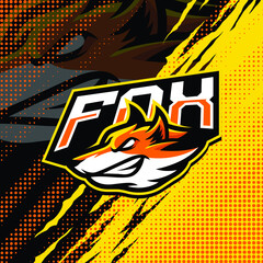 Fox mascot logo design illustration