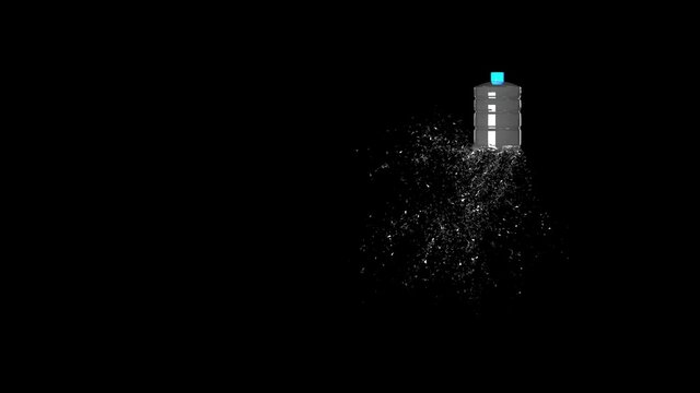The next environmental issue is microplastics. A piece of the plastic bottle is squeezed out.