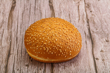 Burger bun with sesame seeds