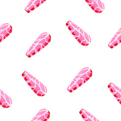 Seamless Pattern Abstract Elements Meat Butcher Vector Design Style Background Illustration