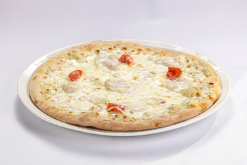 Italian traditional Pizza with chicken