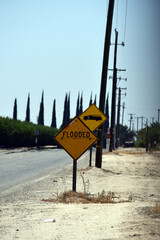 To caution signs in a row