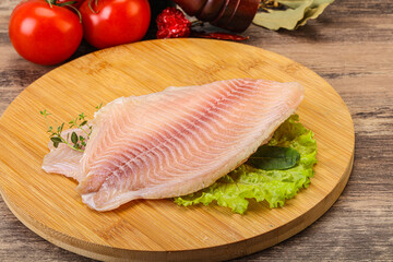 Raw tilapia fish for cooking