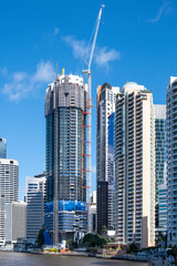 Luxury apartment building under Construction in Brisbane, Queensland, Australia 