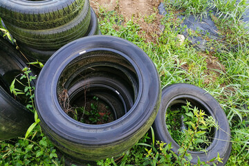 Abandoned tyre traps rain water, ground for mosquito breeding leading to dengue, malaria infected...