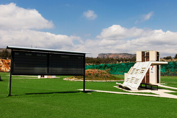 Fototapeta premium Skeet Shooting Range scoreboard