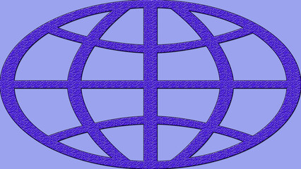 Naklejka premium Globe shape texture with blue background