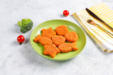 Delicious frozen fish nuggets.