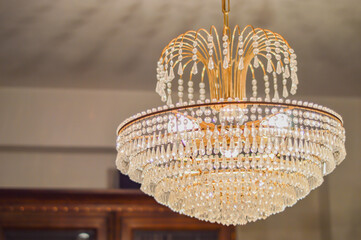 crystal chandelier light in the livingroom
